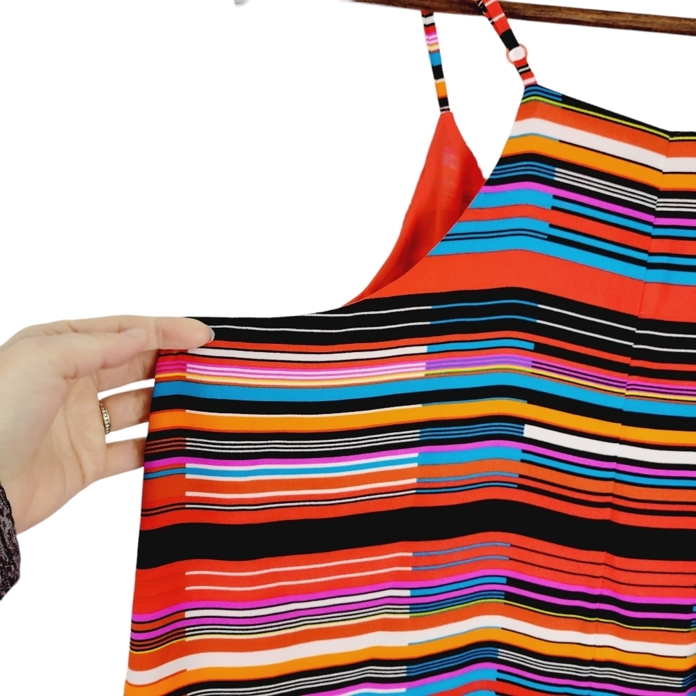 ❤️ Vince Camuto striped multicolored dress size L - Picture 10 of 14